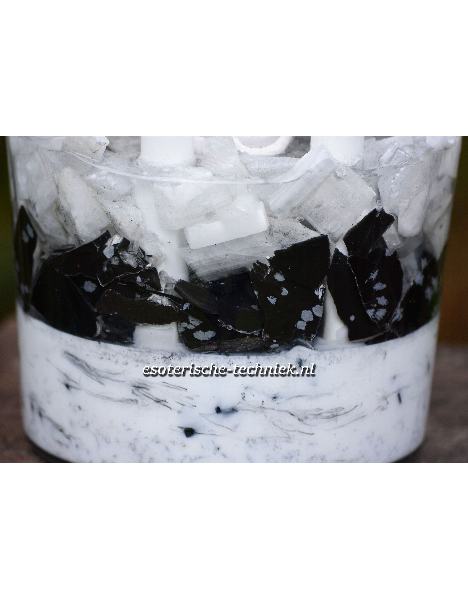 Orgon Energie Generator met Shungite, Sneeuwvlok Obsidiaan, witte Calciet, Fairy Stone  en Seleniet