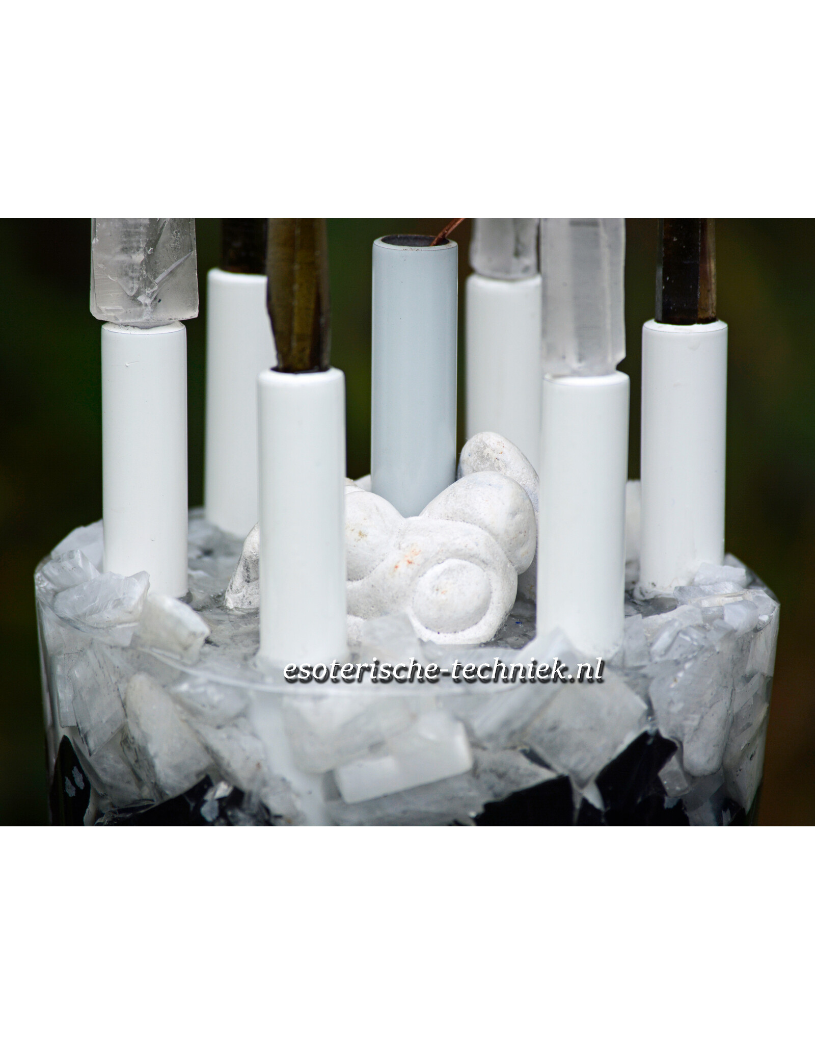 Orgon Energie Generator met Shungite, Sneeuwvlok Obsidiaan, witte Calciet, Fairy Stone  en Seleniet