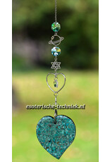Orgonite Stralingswerende raamhanger Chrysocolla en  Shungite