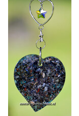 Orgonite Stralingswerende raamhanger Chrysocolla en  Shungite