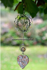 Orgonite Stralingswerende raamhanger Regenboog Maansteen, Roze Maansteen en Shungite