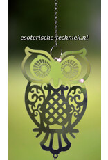 Orgonite Stralingswerende raamhanger Uil met Fluoriet, Charoïet, Amethist en Shungite