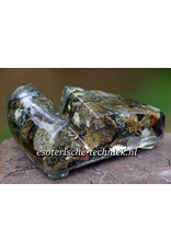 Orgonite Mobiele Telefoonstandaard  voor op je bureau of werkplek met Preseli Bluestone