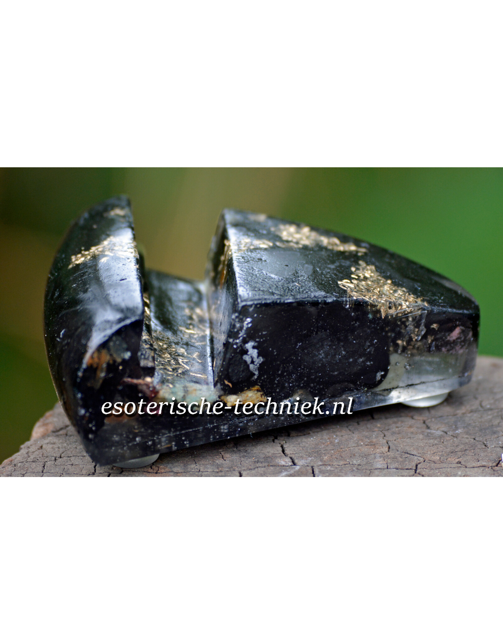 Orgonite Mobiele Telefoonstandaard  voor op je bureau of werkplek.