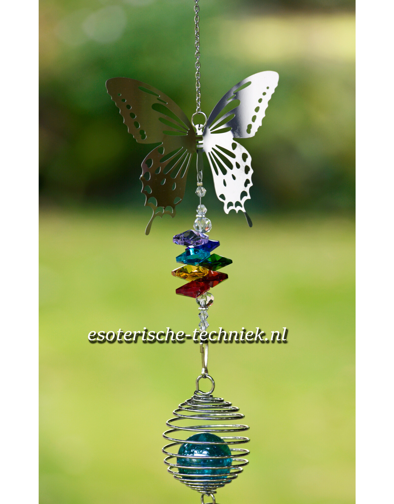 Apatite & Shungite Orgonite Butterfly Window Hanger