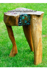 Orgonite meditatie kruk met edelstenen en mineralen