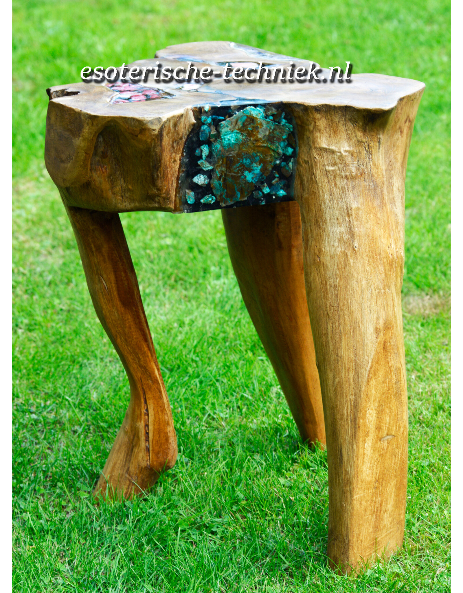 Orgonite Meditation Stool with Crystals & Minerals