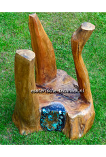 Orgonite meditatie kruk met edelstenen en mineralen