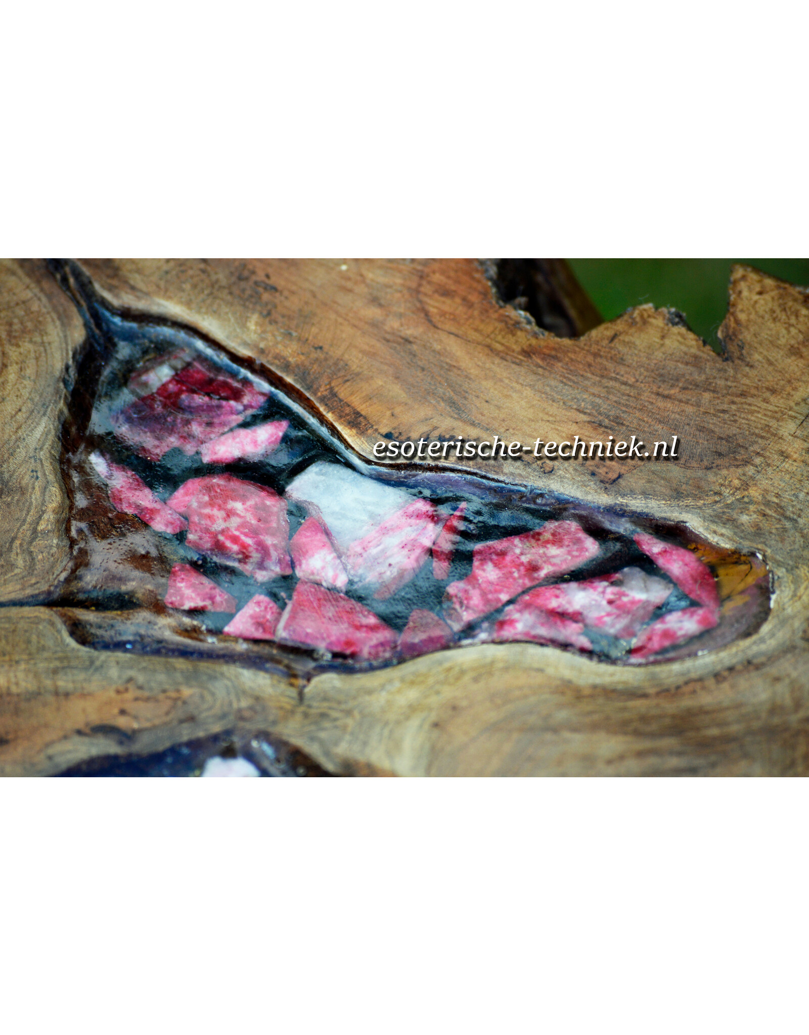 Orgonite meditatie kruk met edelstenen en mineralen