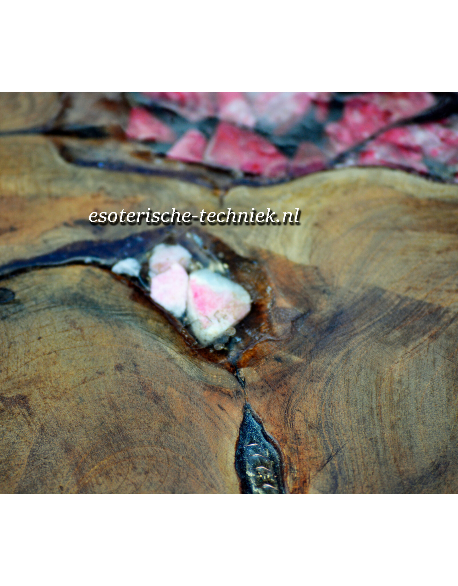 Orgonite meditatie kruk met edelstenen en mineralen