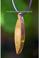 Hanger van zuiver Koper met Moldaviet en Libisch Goud Tektiet – Orgonite Bescherming tegen Straling (5G, EMF)