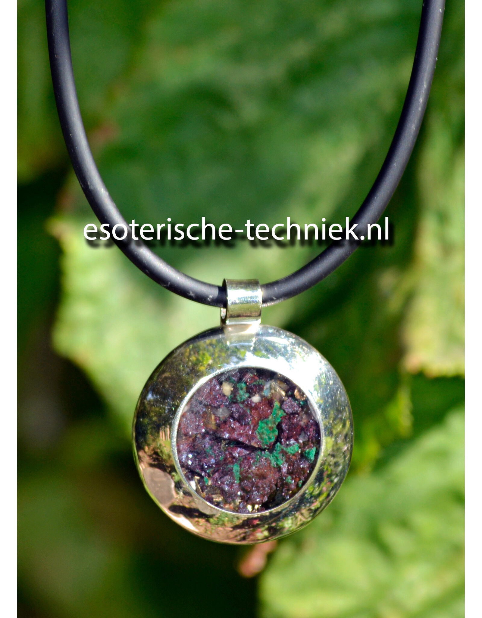 Orgoniet Hanger van 925 Zilver met Cupriet, Herkimer Diamant, Shungite en Arkansas Bergkristal, VERKOCHT