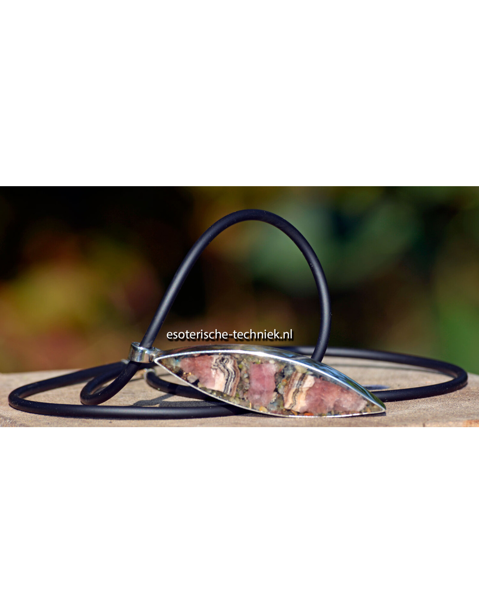 Rhodochrosiet Orgonite sieraad sterling zilver 925