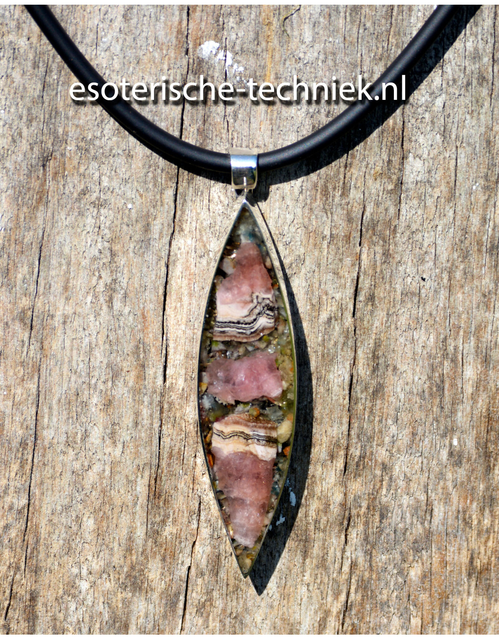 Rhodochrosiet Orgonite sieraad sterling zilver 925