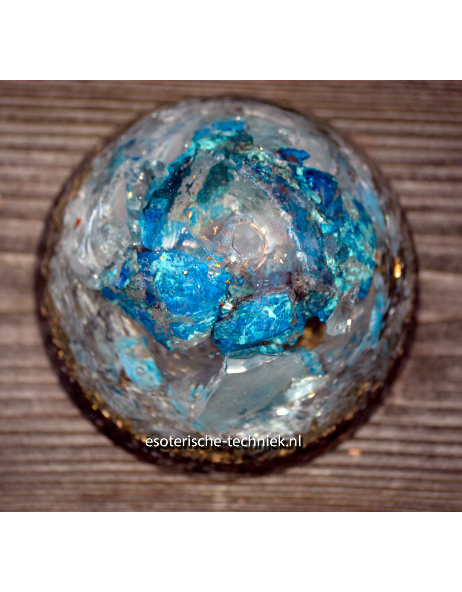 Shattuckiet orgonite cone met Blauwe Obsidiaan en Shungite. Bescherming tegen 5G, straling en negatieve energie.