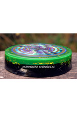 Orgonite Oplaadschijf Energieplaat Shungite met de Lakhovsky MWO Multi Wave Oscillator antenne
