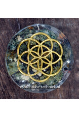 Preseli Bluestone oplaadschijfje met diverse geometrische symbolen Preseli Bluestone oplaadschijfje met diverse geometrische symbolen