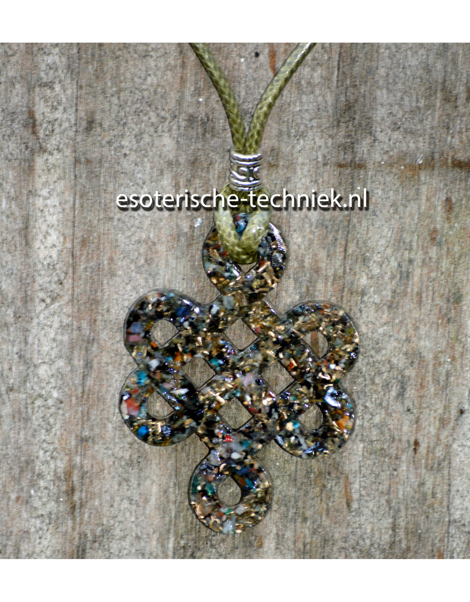 Orgone Orgonite hanger Keltische oneindigheids knoop Preseli Bluestone