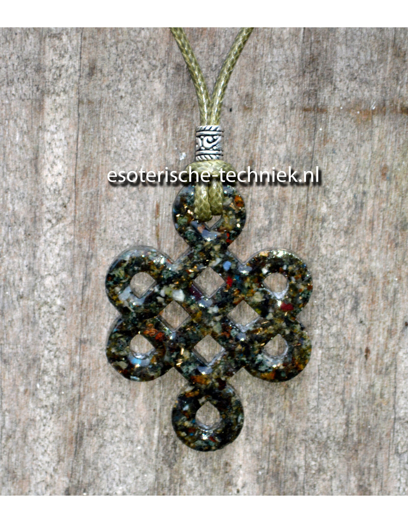 Orgone Orgonite hanger Keltische oneindigheids knoop Preseli Bluestone