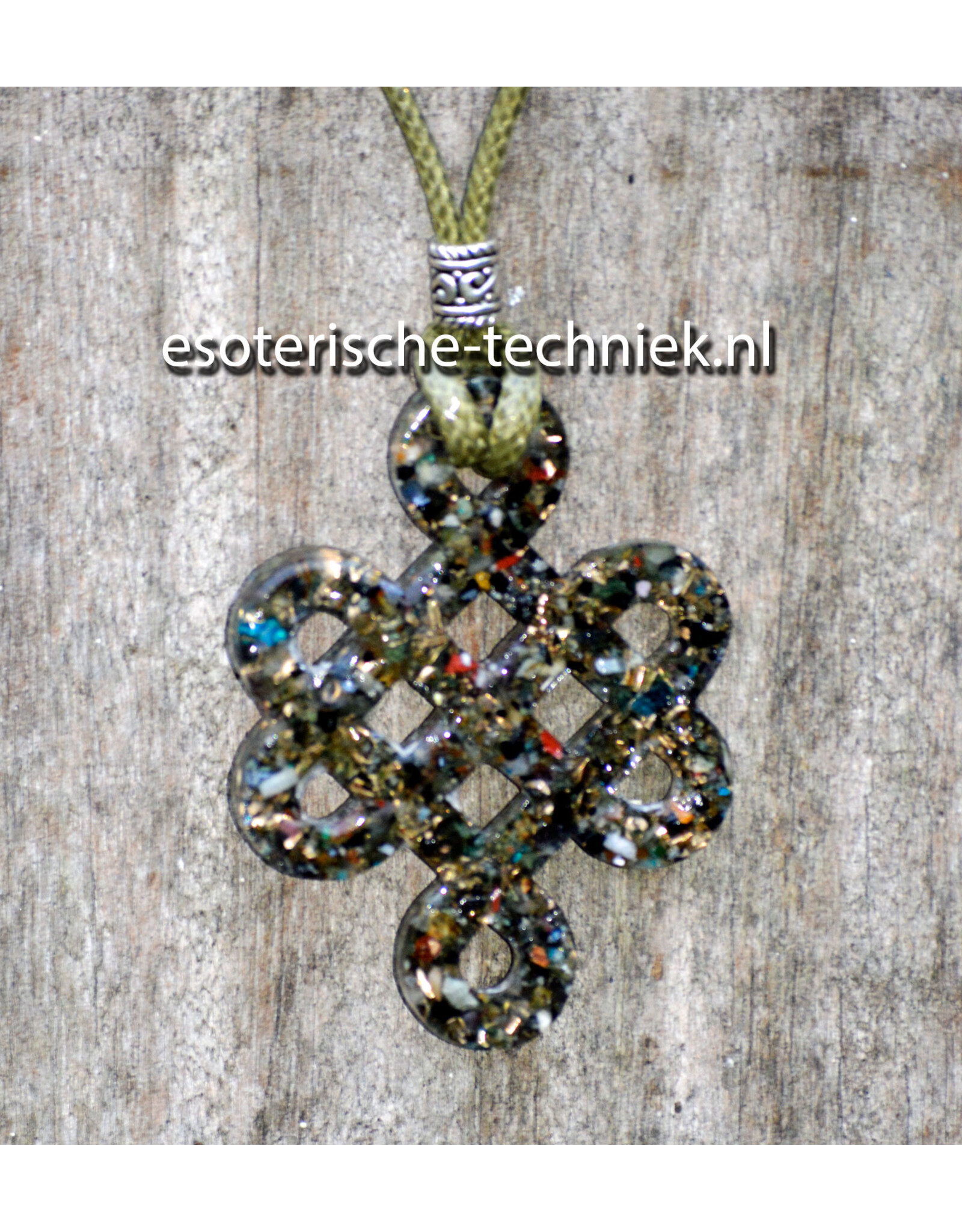 Orgone Orgonite hanger Keltische oneindigheids knoop Preseli Bluestone