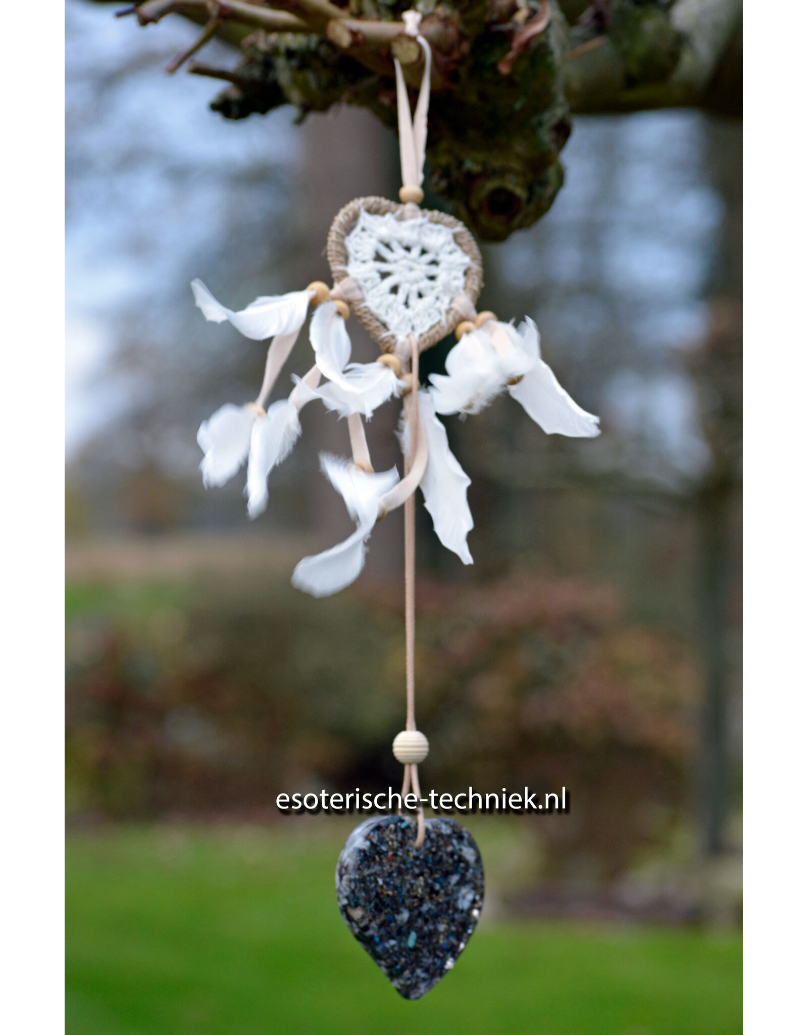 Orgonite Window Pendant Pinolite & Shungite | EMF Protection