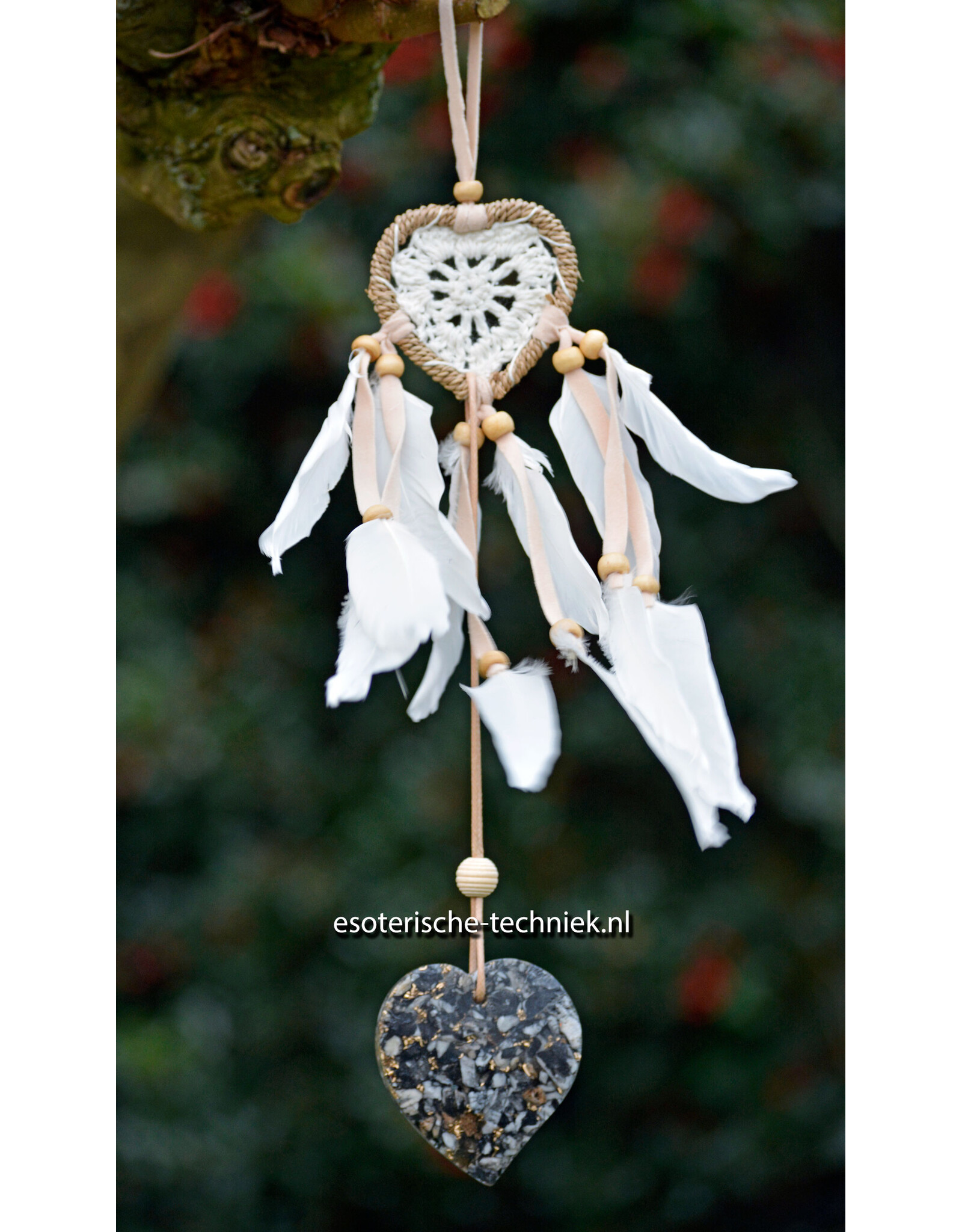Orgonite Window Pendant Pinolite & Shungite | EMF Protection