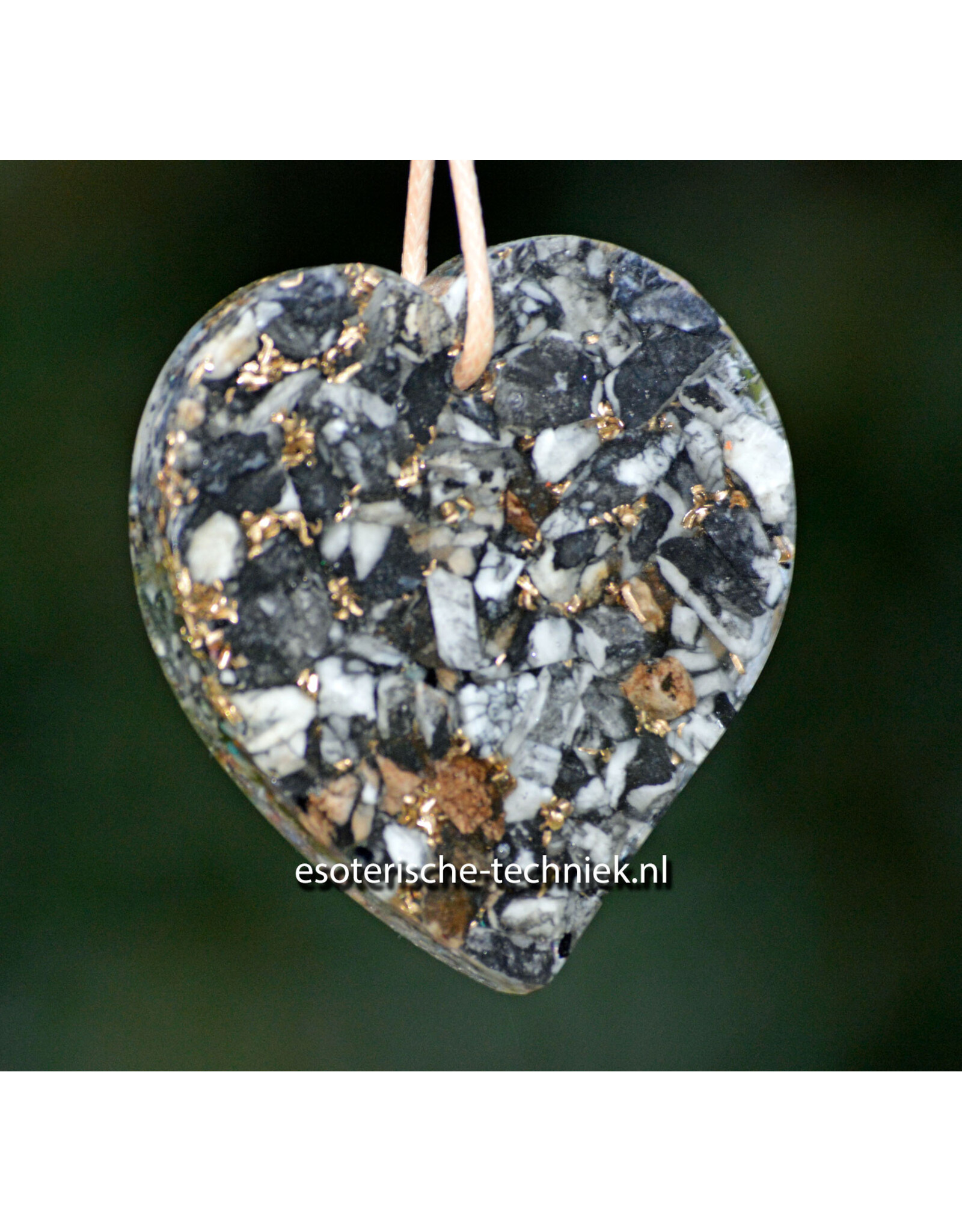 Orgonite Window Pendant Pinolite & Shungite | EMF Protection