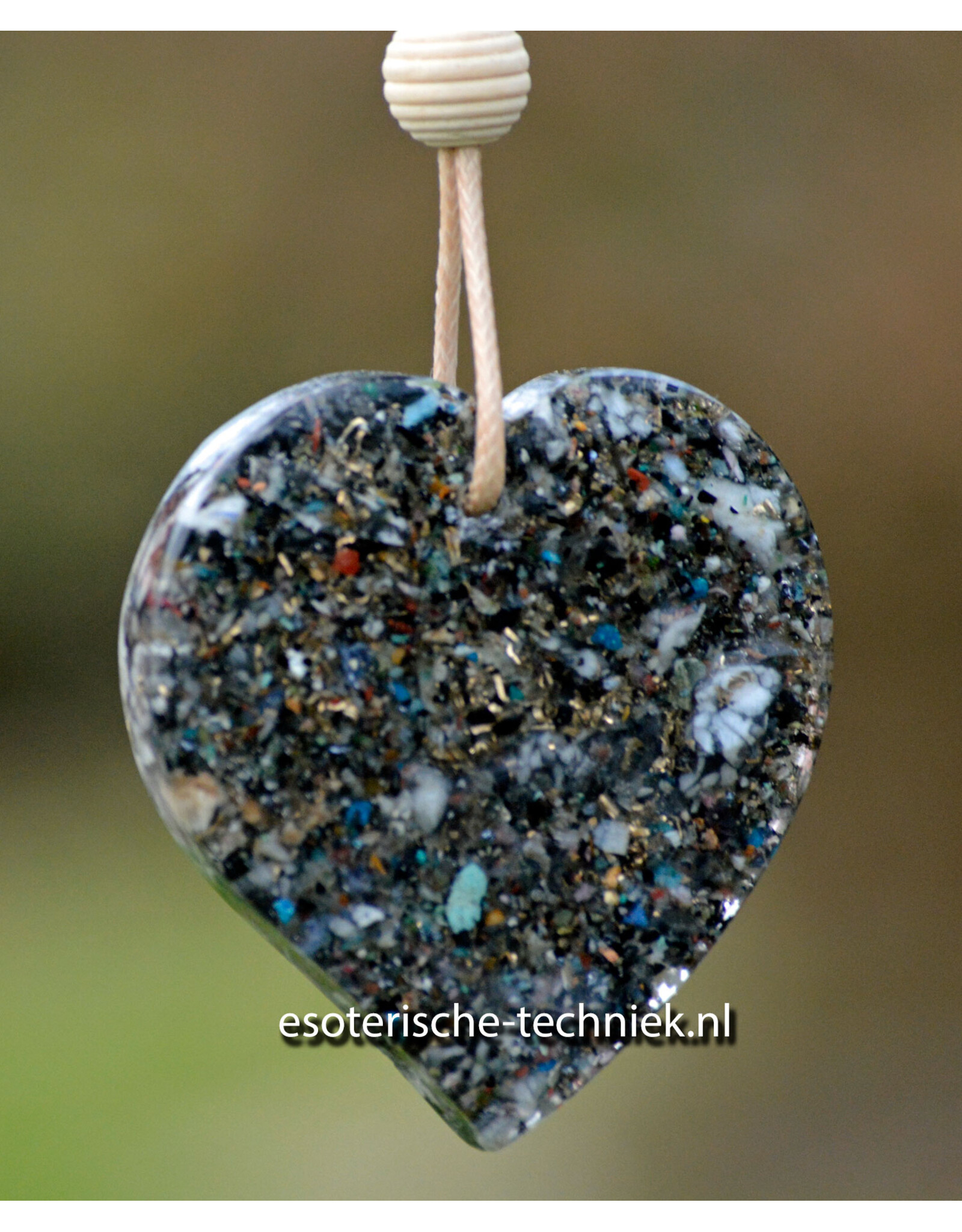 Orgonite Window Pendant Pinolite & Shungite | EMF Protection