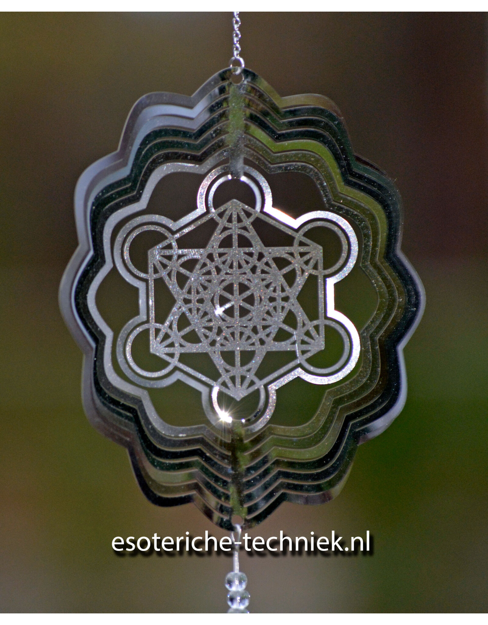 Orgonite Window Hanger Metatron Cube with Shungite & Crystals