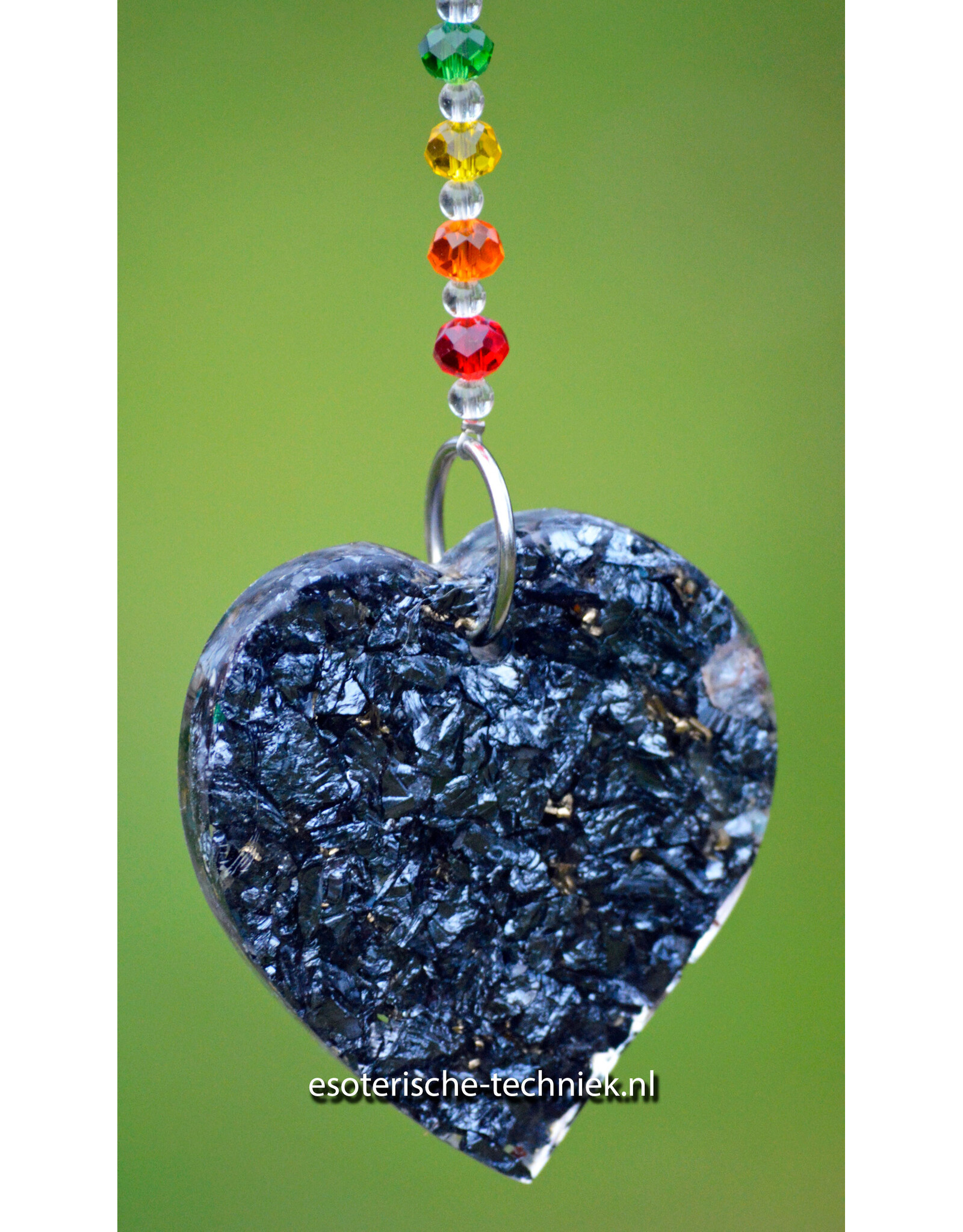 Orgonite Metatron raamhanger met Silicium en Shungite