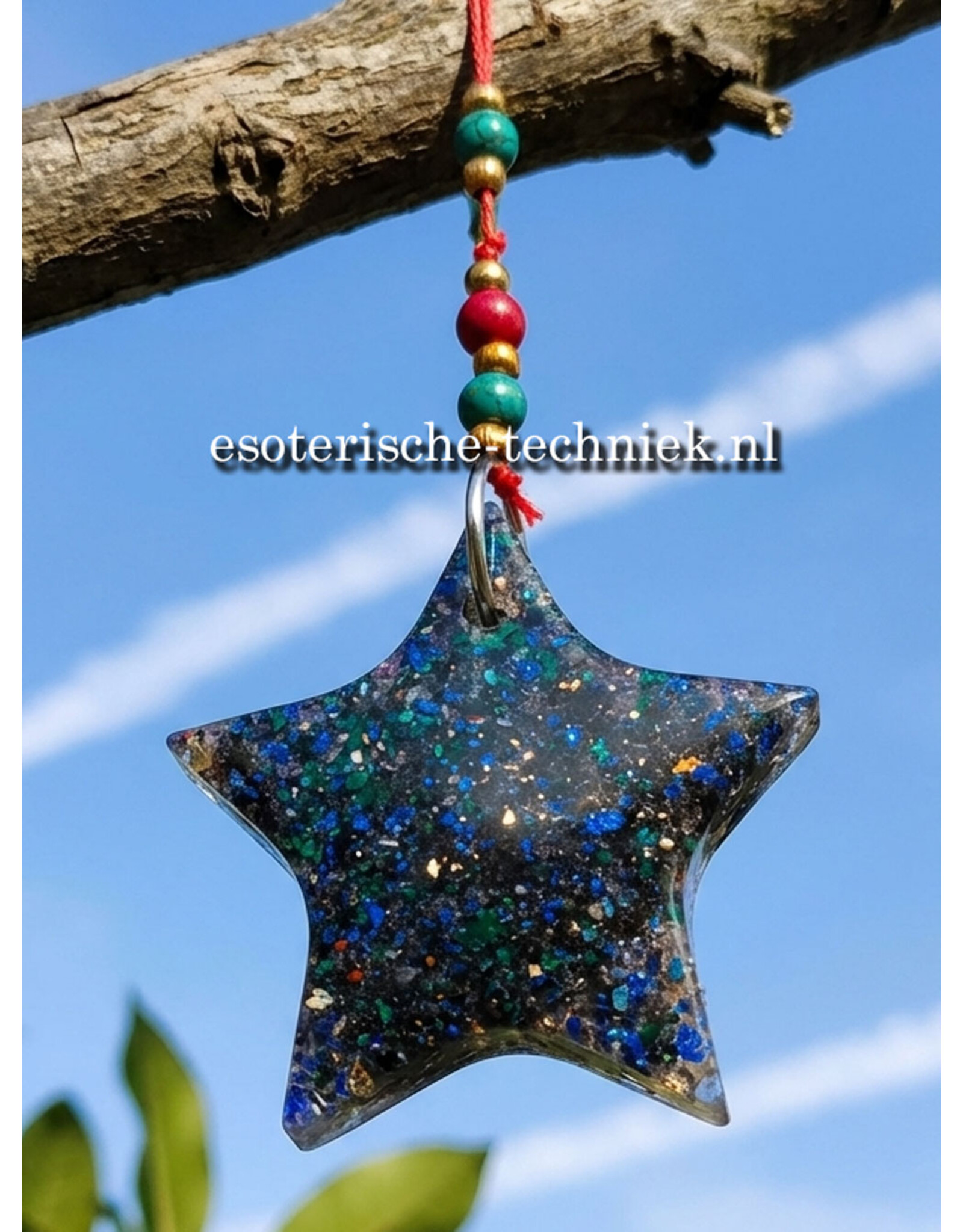 Orgonite stralingswerende raamhanger Malchiet, Lapis Lazuli en Shungite