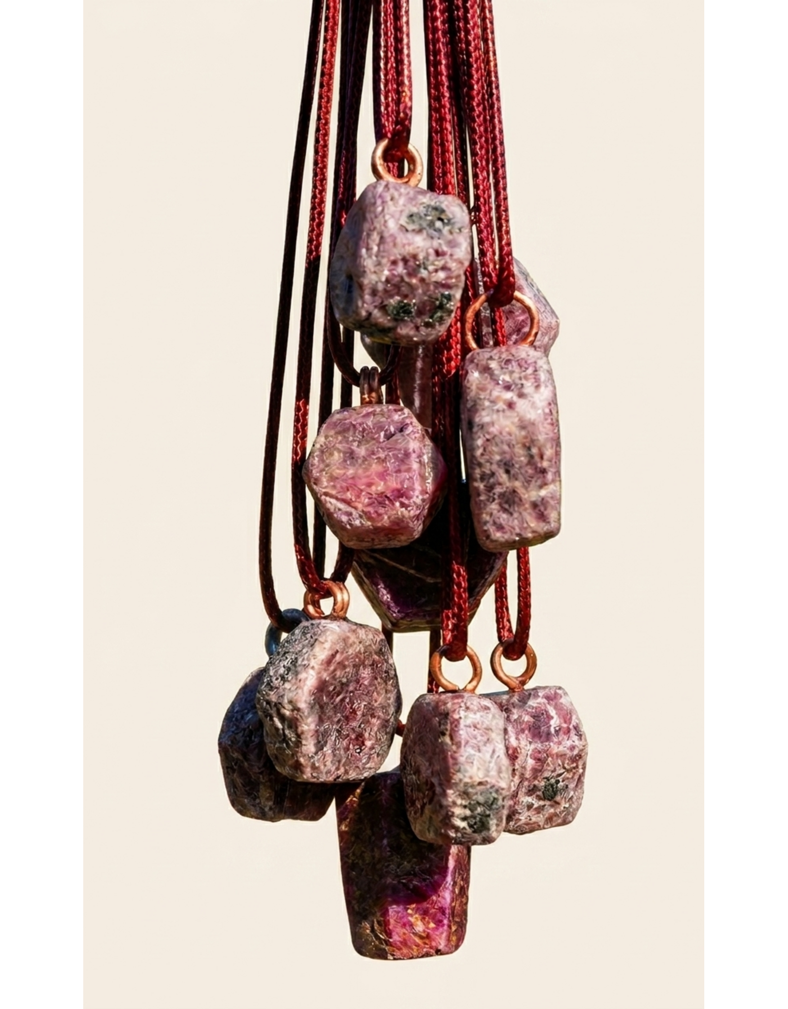 Orgonite edelsteen hanger ruwe Robijn