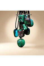 Orgone orgonite hanger edelsteen Chrysocolla met Cupriet, persoonlijke bescherming tegen verstorende energieën