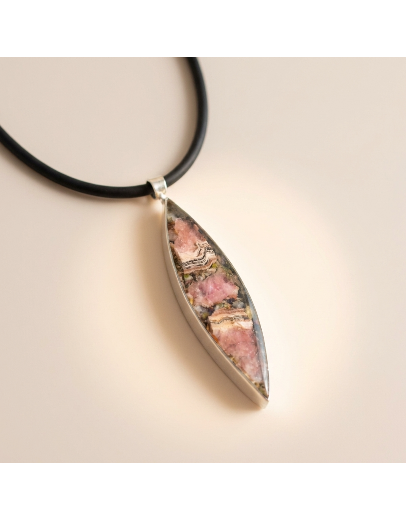 Rhodochrosiet Orgonite sieraad sterling zilver 925