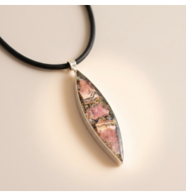 Orgonite in Sterling Zilver Hanger met Rhodochrosiet