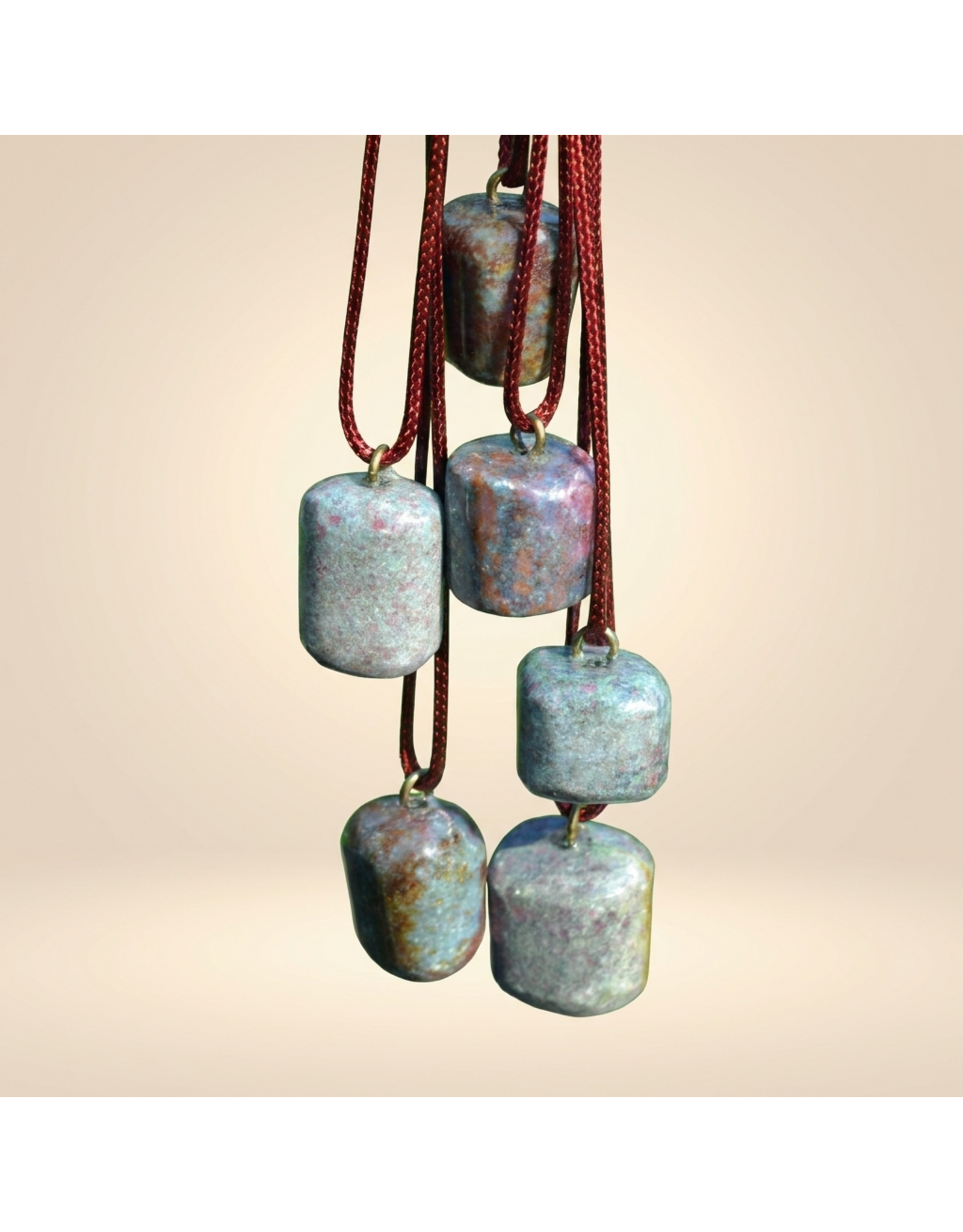 Orgone Orgonite edelsteen hanger Robijn in Kyaniet