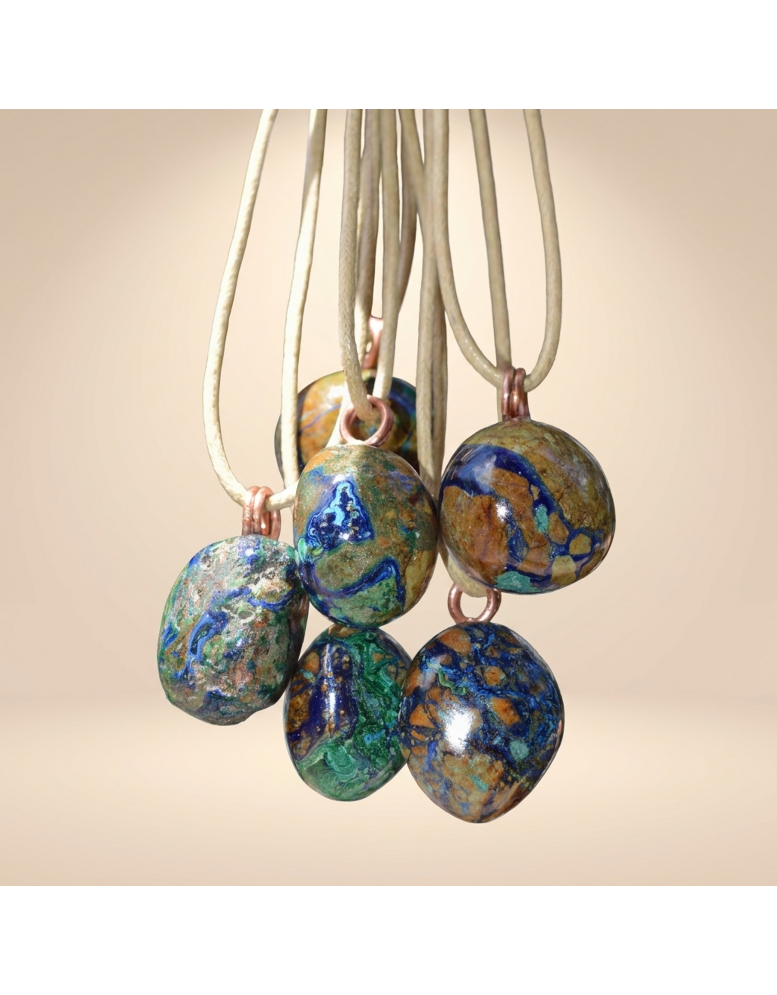 Orgone Orgonite edelsteen hanger Azuriet Malachiet