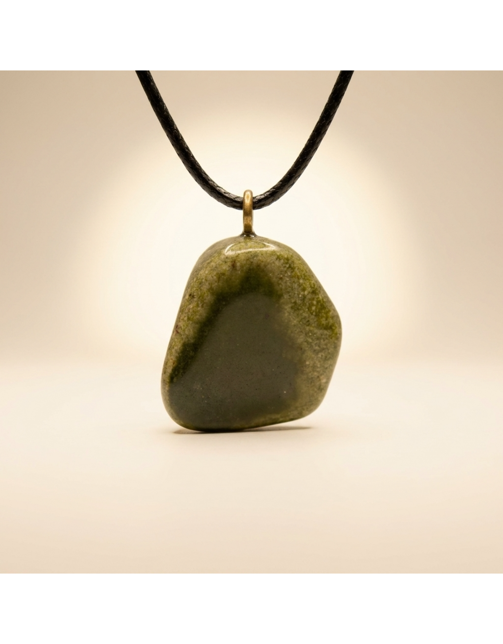 Orgonite Greenlandite Pendant with Shungite Peace & Protection
