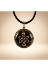Orgonite hangers Shungiet met symbool of Bergkristalpunt