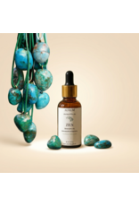 Orgone orgonite hanger edelsteen Chrysocolla met Cupriet, persoonlijke bescherming tegen verstorende energieën
