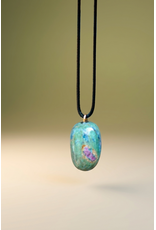 Orgonite hanger Robijn in Fuchsiet