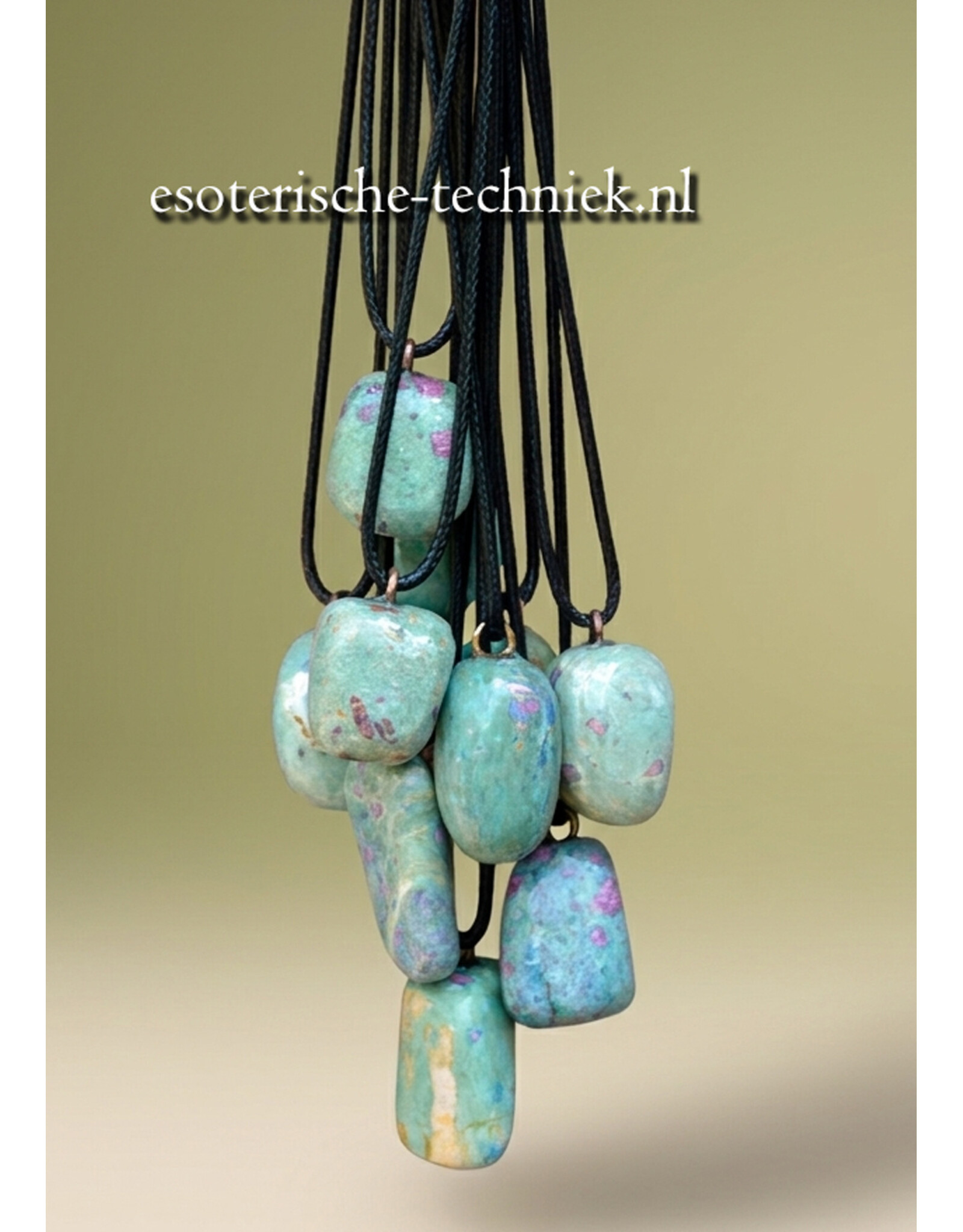 Orgonite hanger Robijn in Fuchsiet