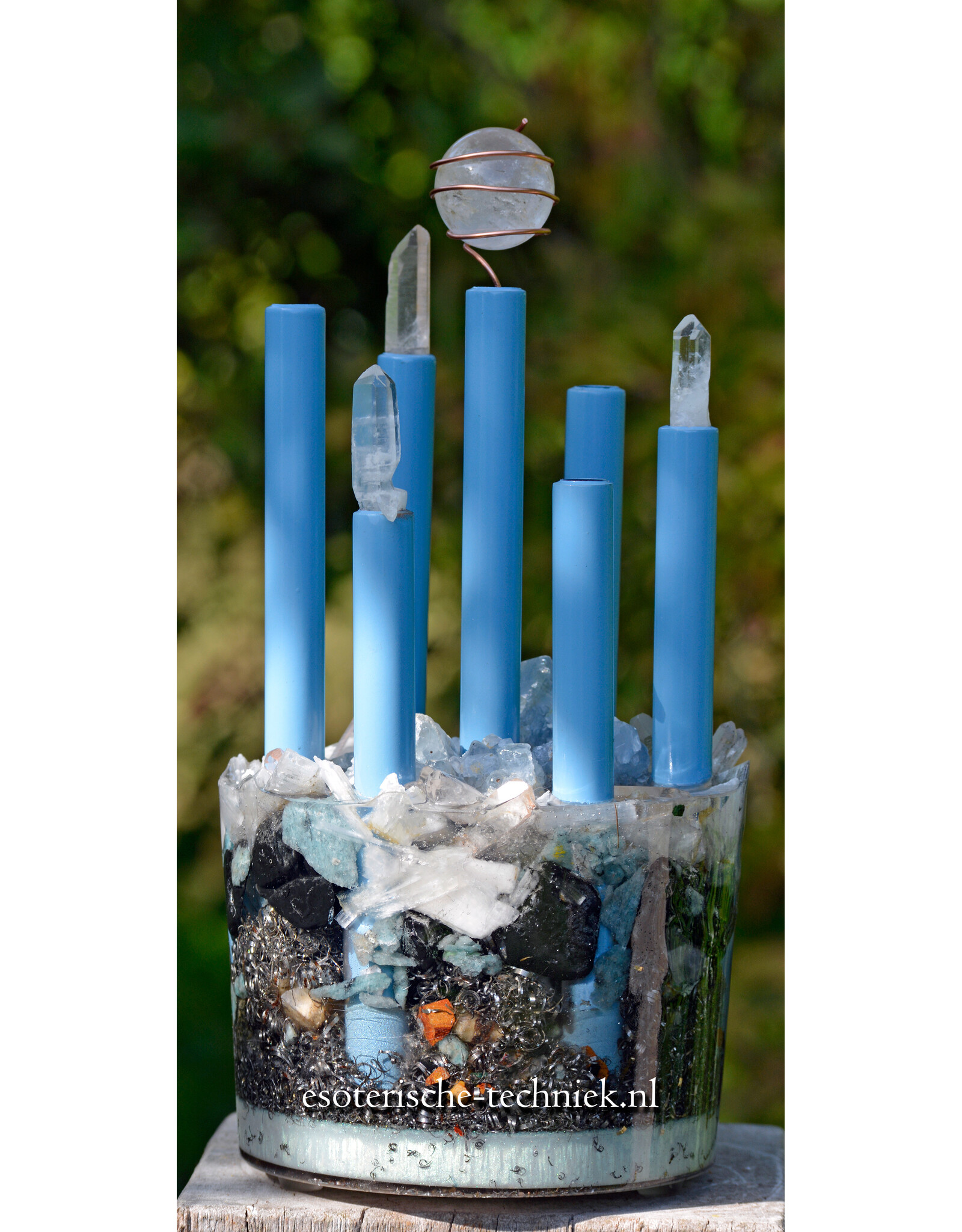 Cloudbuster Chembuster met Seleniet, Trolleiet, Shungite, Herkimer Diamanten & Bergkristal