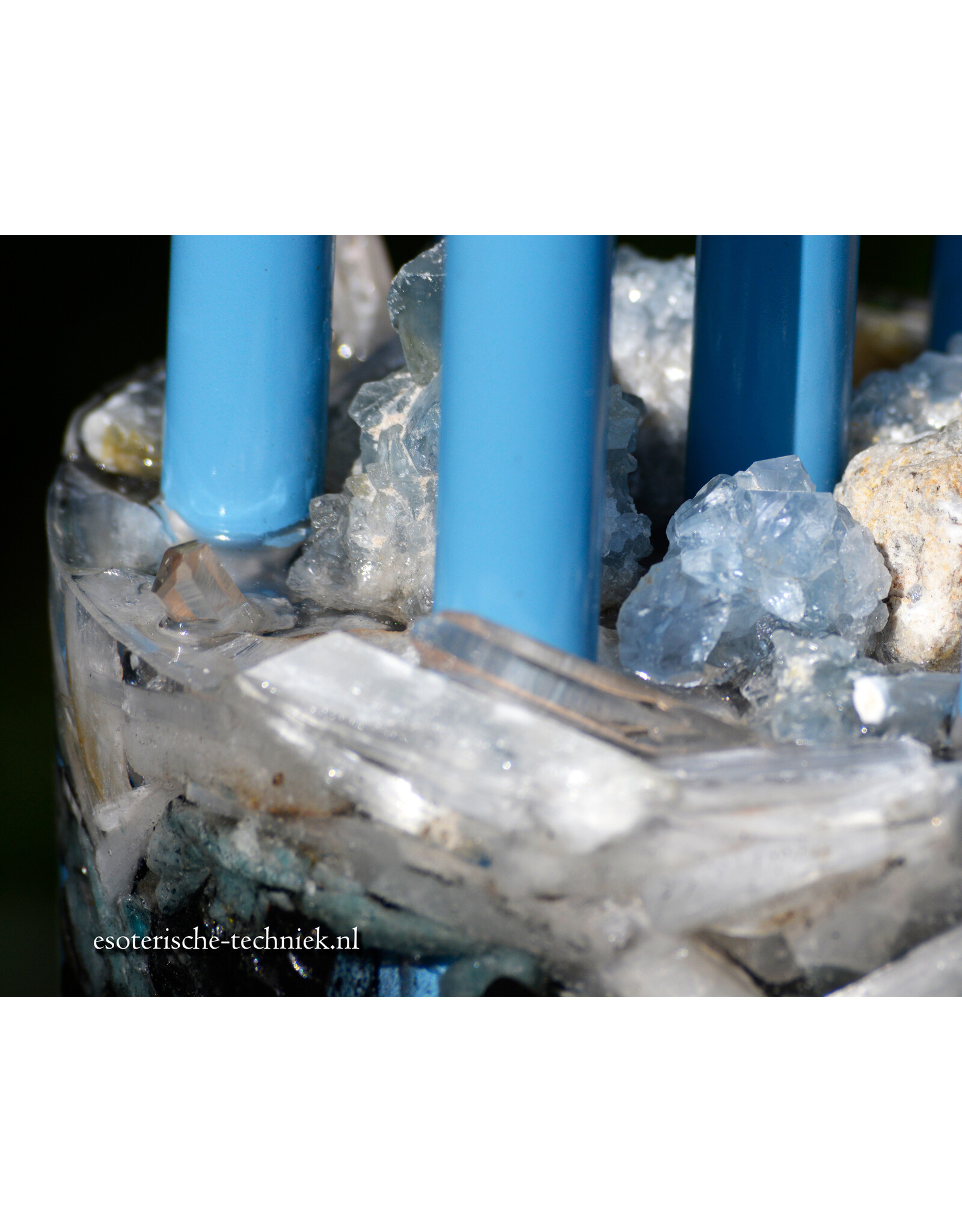 Cloudbuster Chembuster met Seleniet, Trolleiet, Shungite, Herkimer Diamanten & Bergkristal