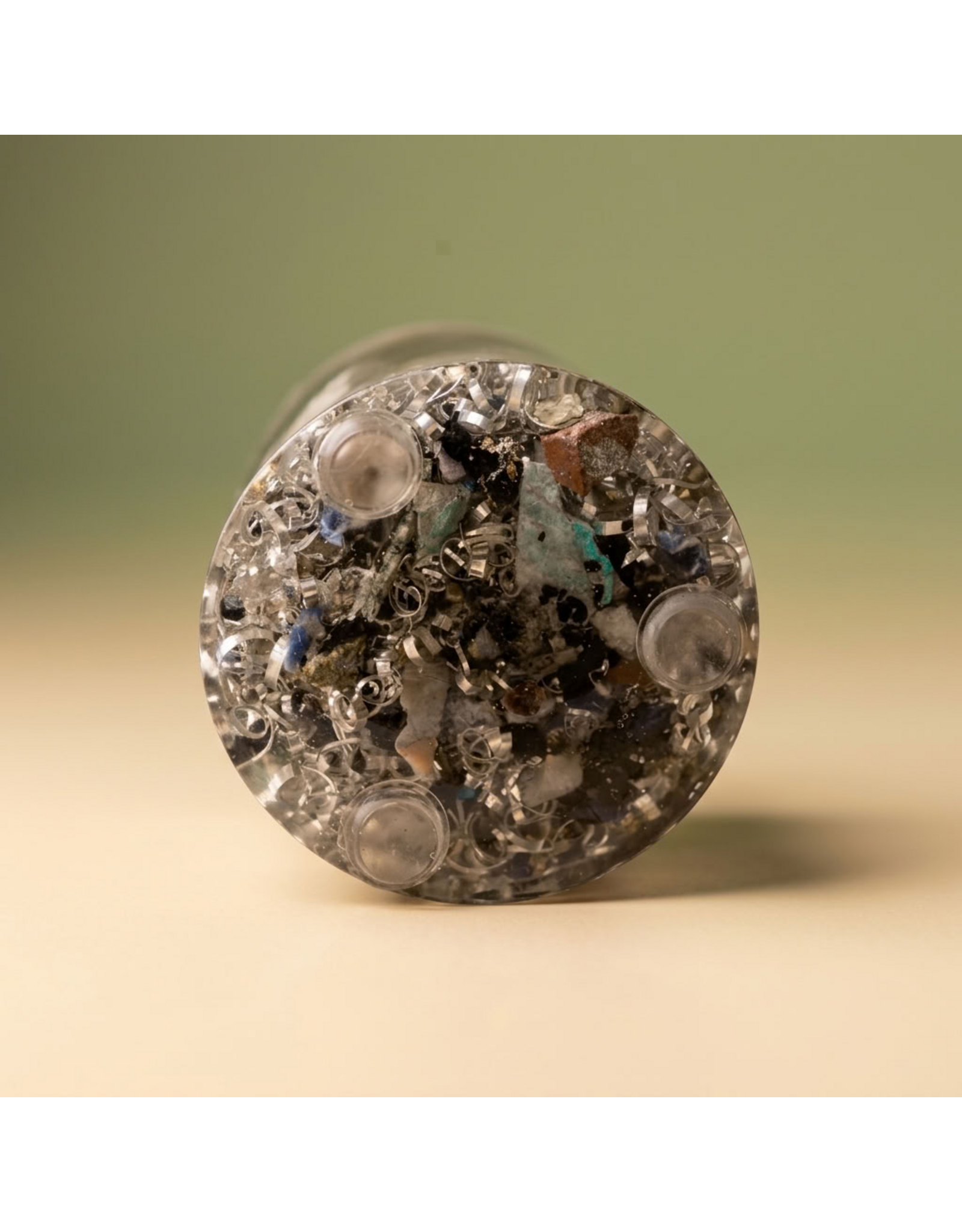 Orgonite Cone met Preseli Bluestone, Pyriet en Vuursteen