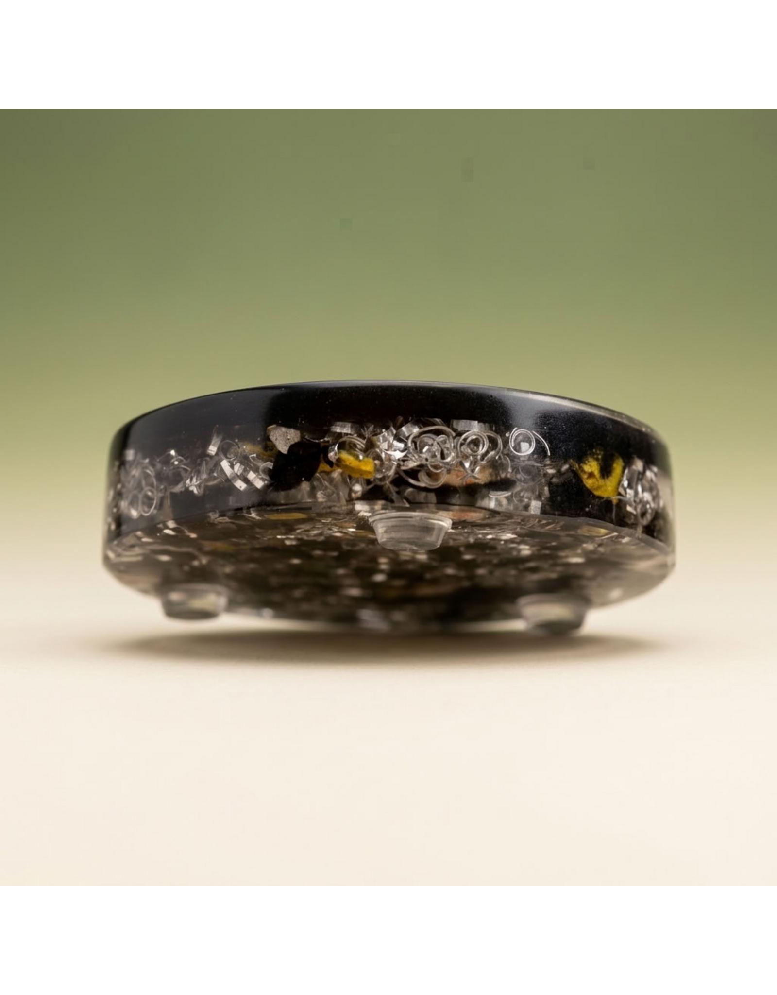Orgonite Oplaadschijf met Vortex-antenne volgens Dr. Flanagan, Shungite, Zwarte Toermalijn en Herkimer-kristallen