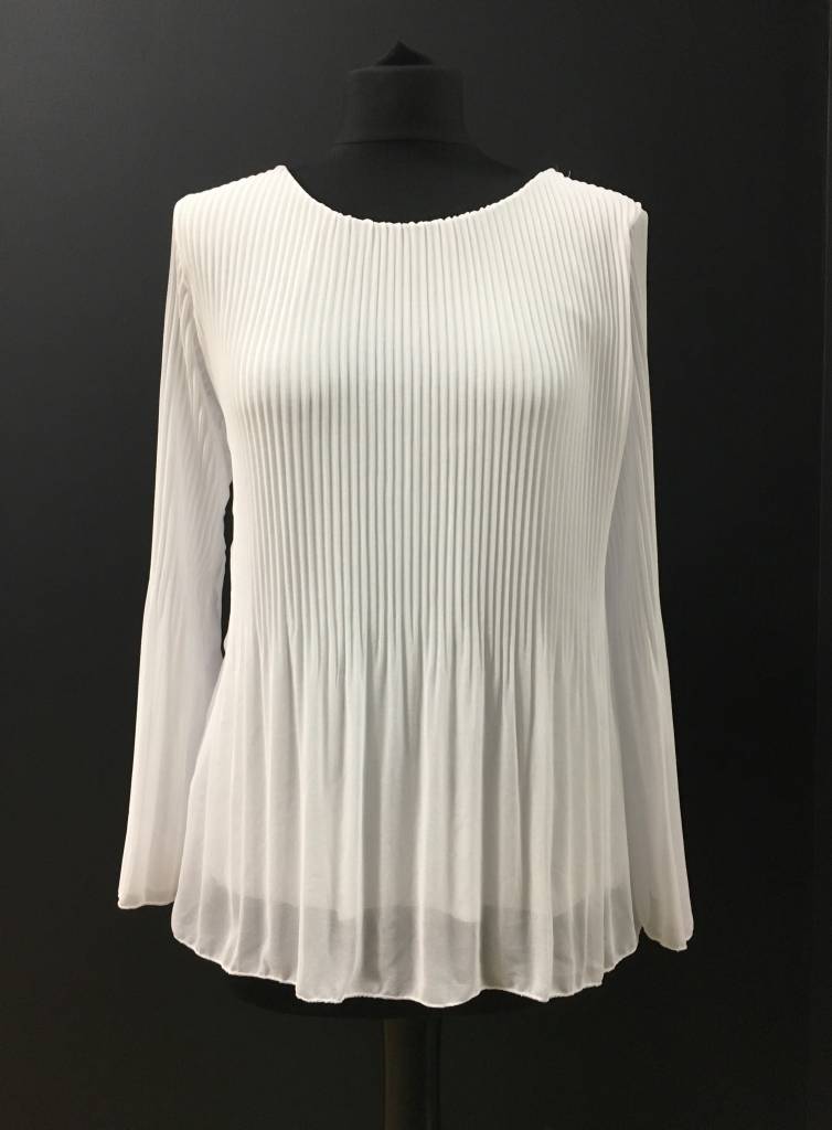 pleated chiffon blouse