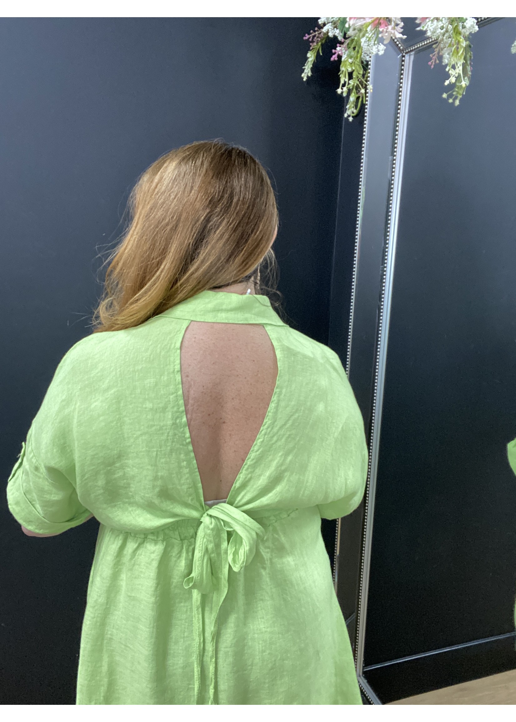 backless shirt dress