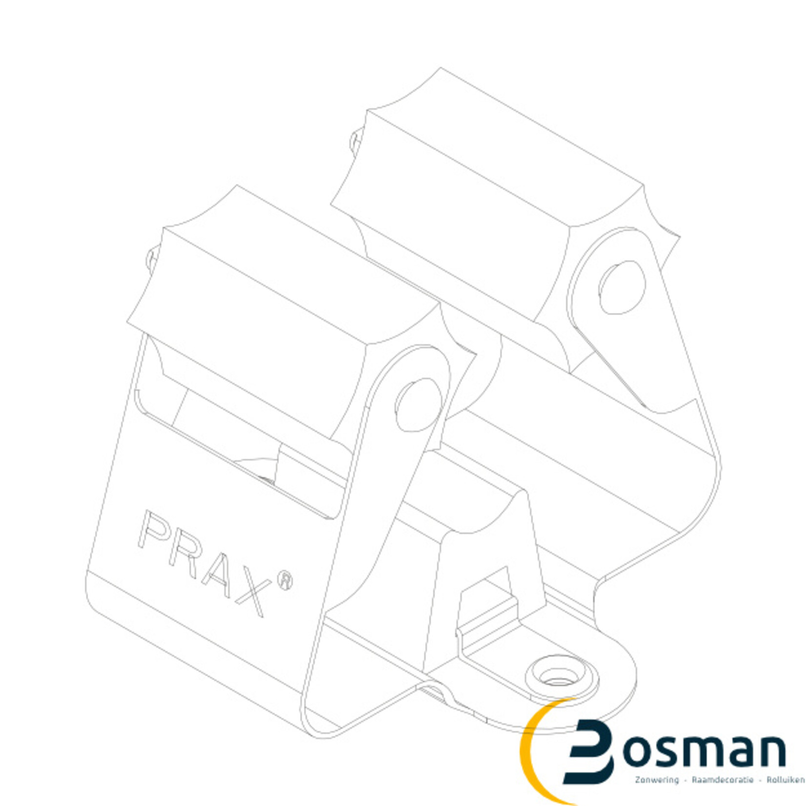 Luxaflex Wandhouder uitschuifbare schuifstang