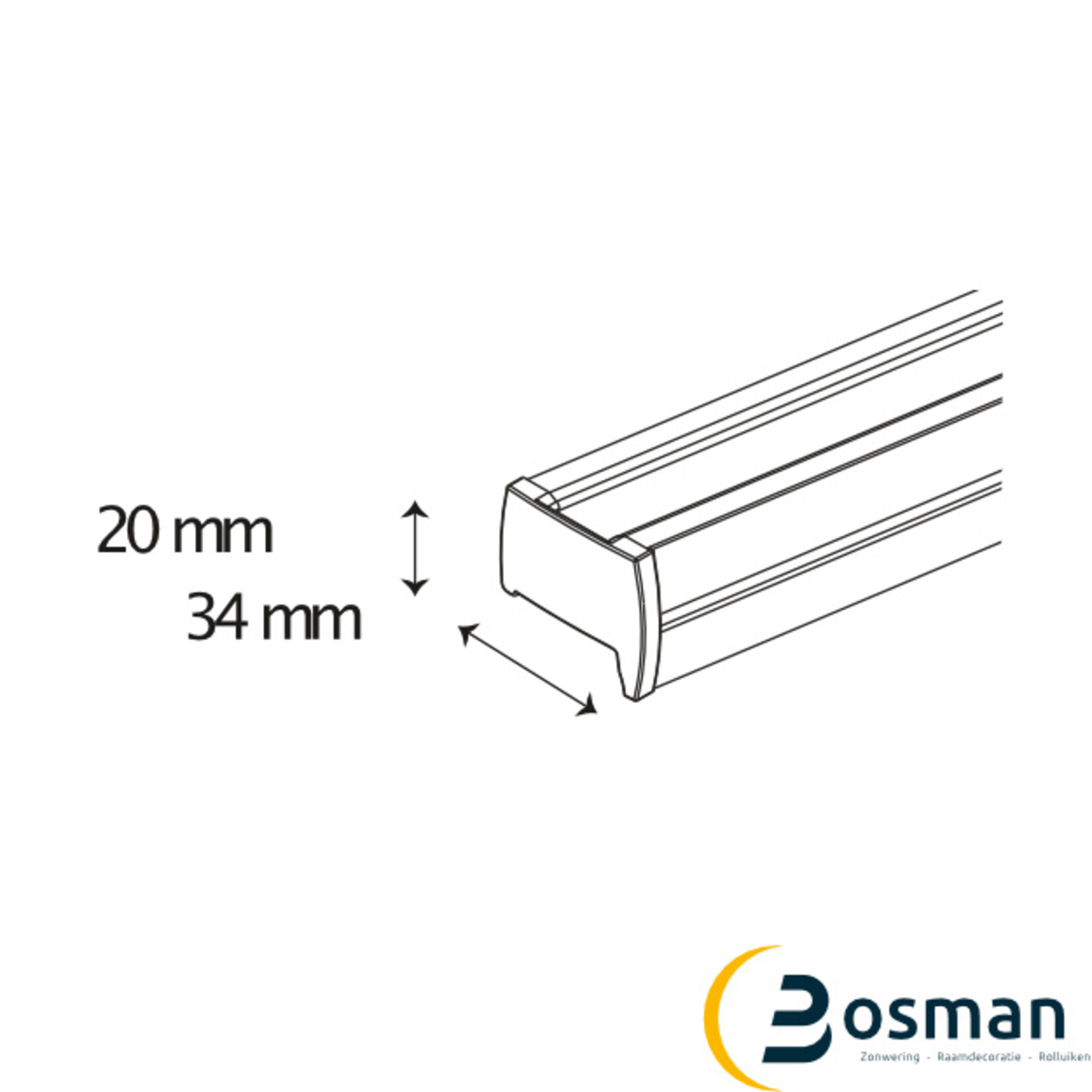 Luxaflex Eindkap 32mm (Ingespannen modellen)